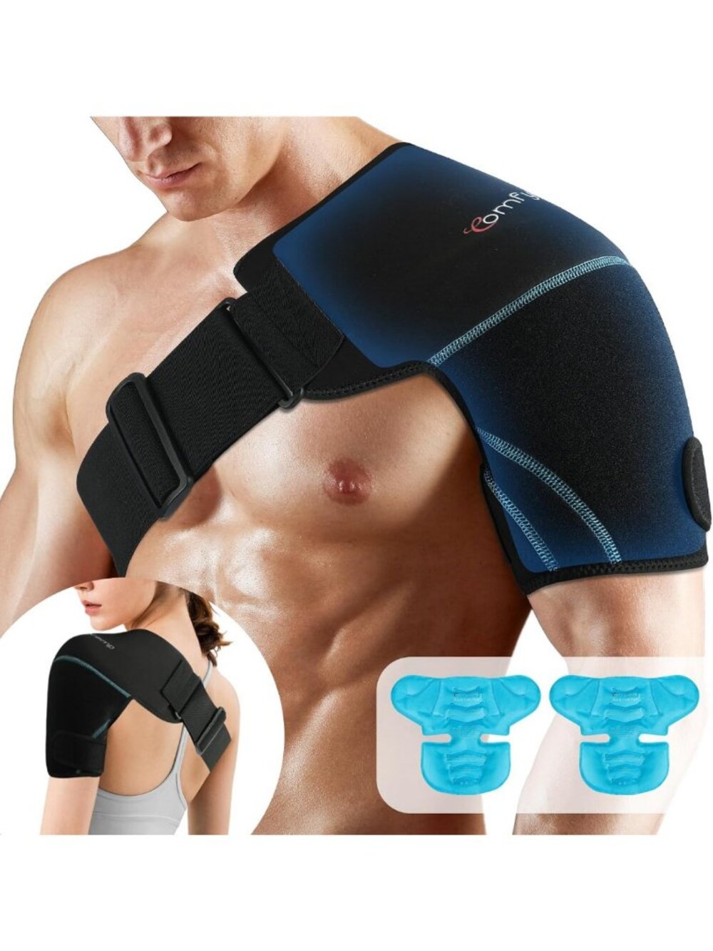 Shoulder Ice Pack Wrap for Pain Relief | Cold Therapy Rotator Cuff Brace
